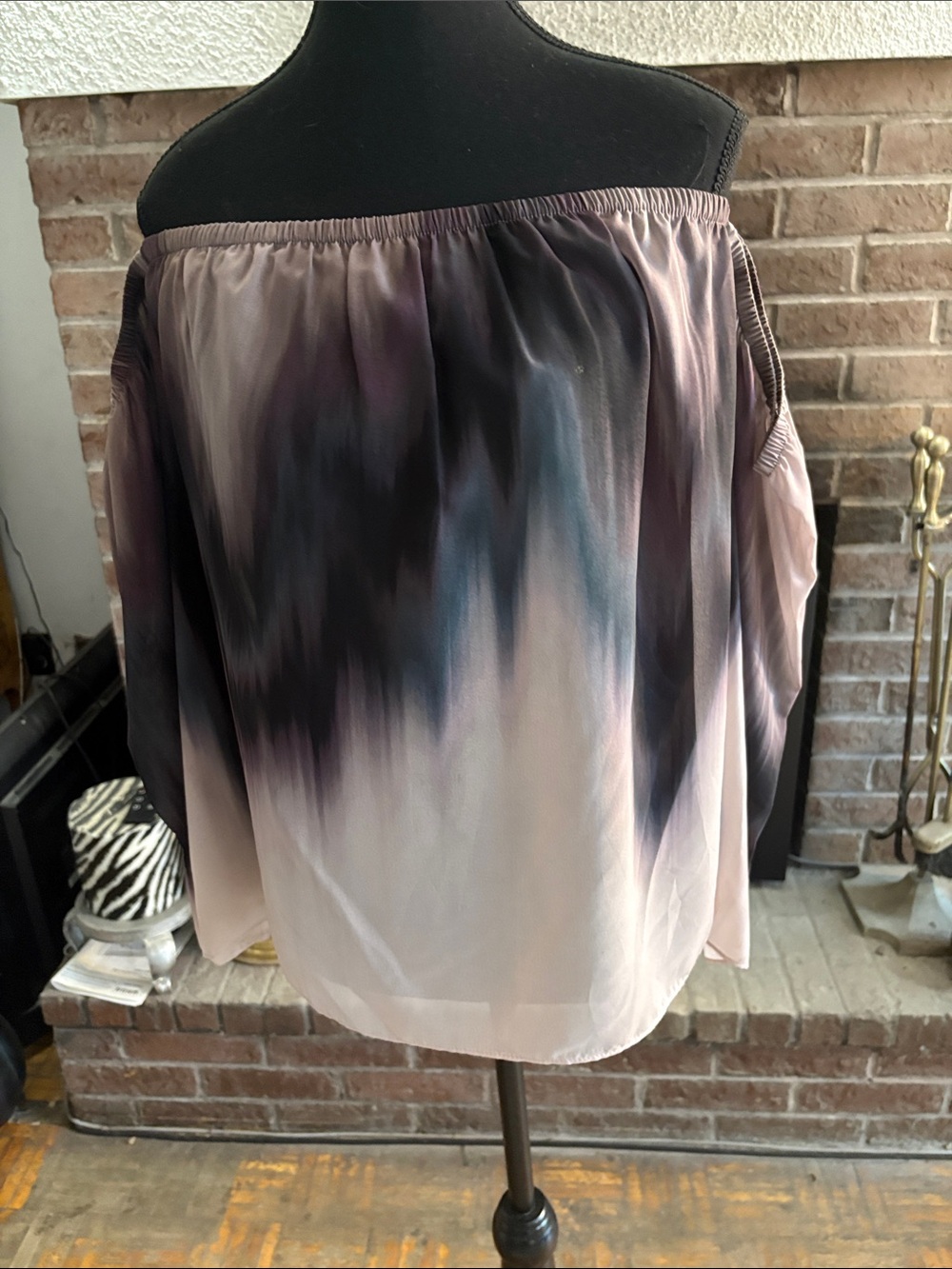 Bailey 44 Off-Shoulder Ombre Blouse - Dusty Pink, Black, Blue